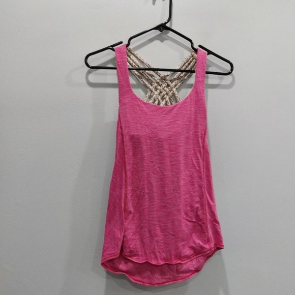 Lululemon Wild Tank Built in Bra Heathered Jewel Magenta Size 2 - Picture 2 of 7